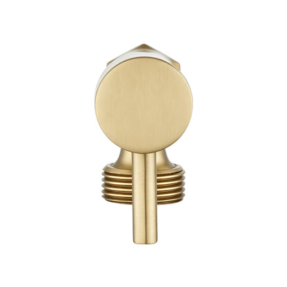 Washing Machine Stop Tap - Light Brushed Brass