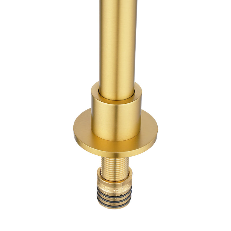 Moon Series Split Type Basin Mixer - Light Brushed Brass