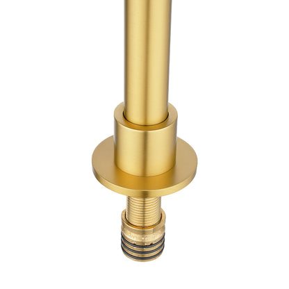 Moon Series Split Type Basin Mixer - Light Brushed Brass