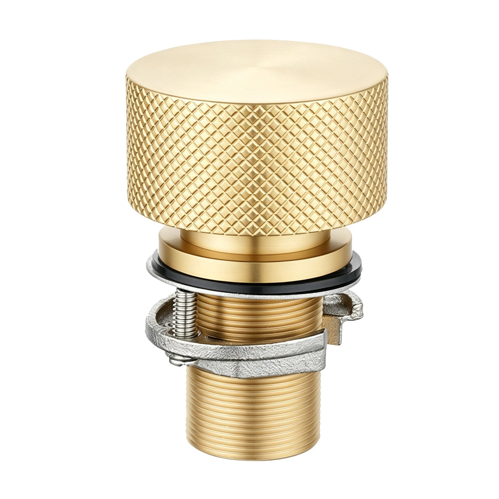 Moon Series Split Type Basin Mixer - Light Brushed Brass