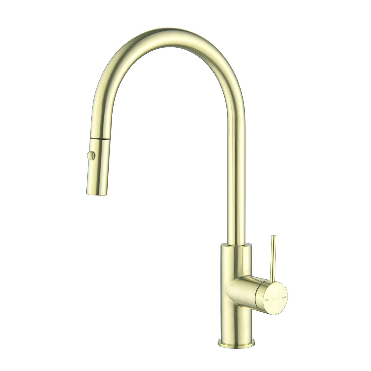 Mica Pull Out Gooseneck Sink Mixer - French Gold