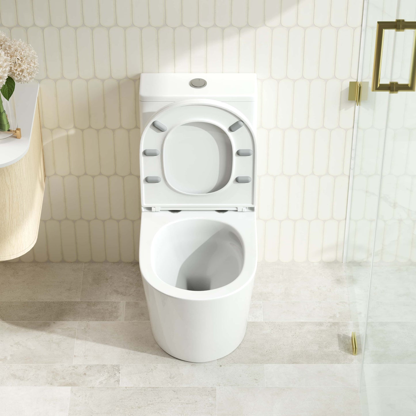 Oxford Back-to-Wall Toilet Suite - Gloss White