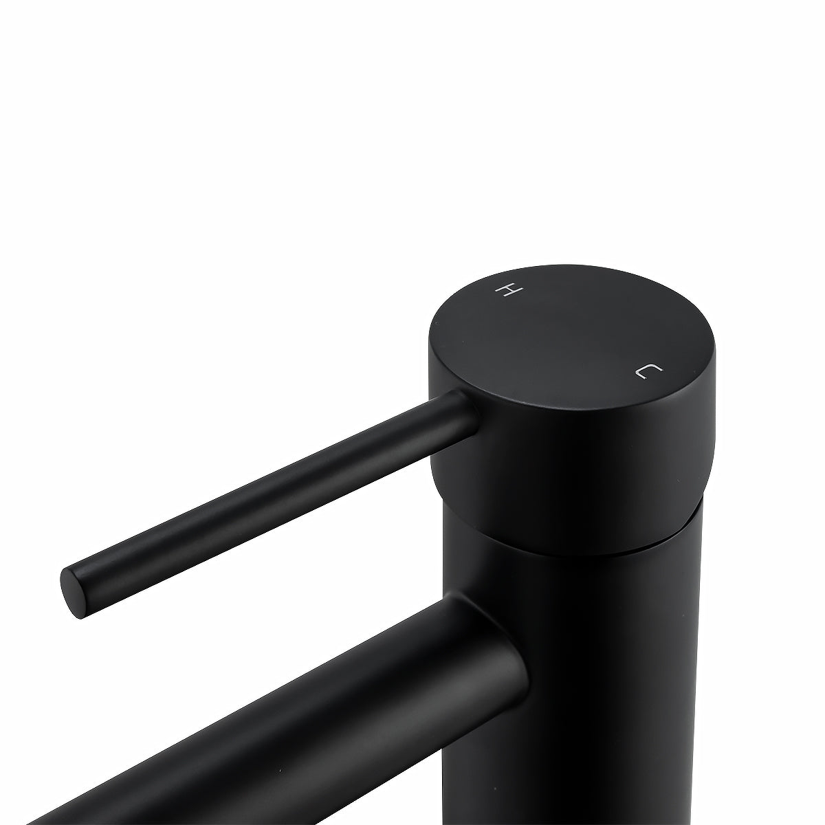 Lucid Pin Round Basin Mixer - Matte Black