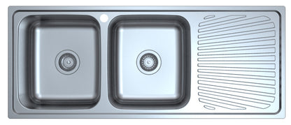 Otus Double Bowl & Drainer Sink 1180×480