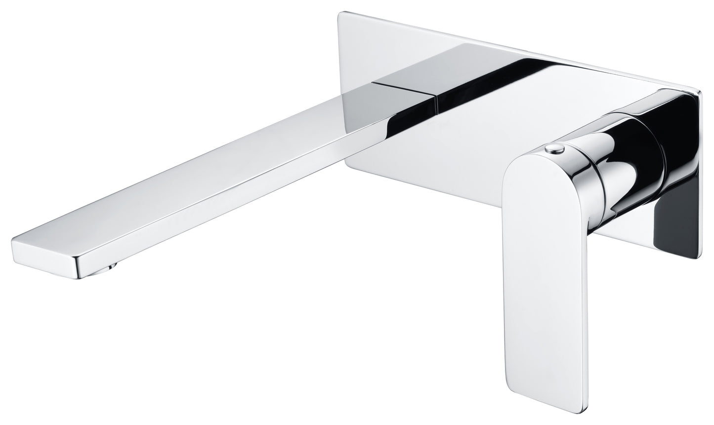 Ruki Wall Basin Mixer with Spout - Chrome