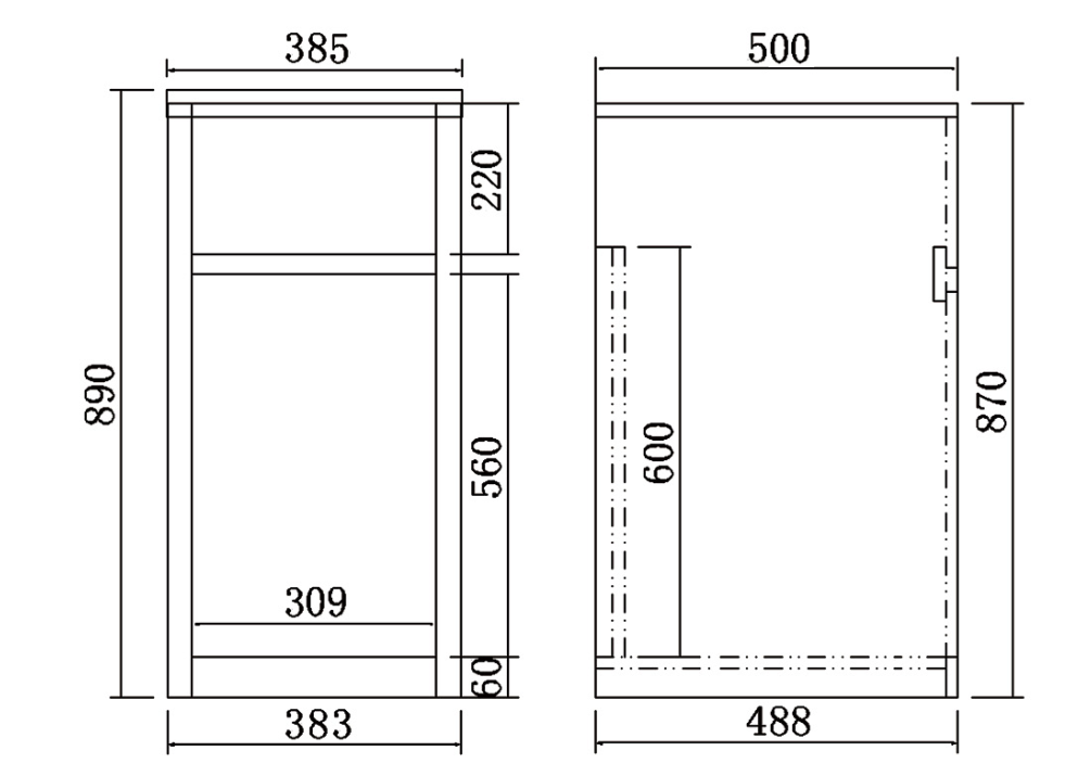 PVC Laundry Cabinet with Tub 30L