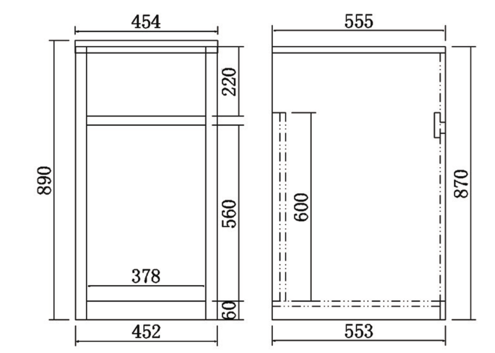 PVC Laundry Cabinet with Tub 35L