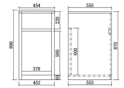 PVC Laundry Cabinet with Tub 35L