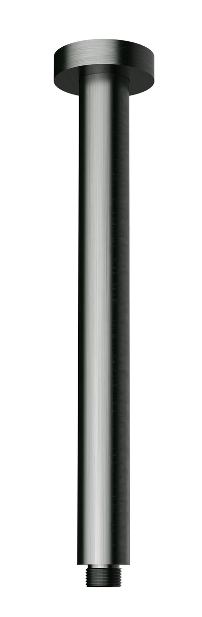 Round Vertical Shower Arm - Gunmetal