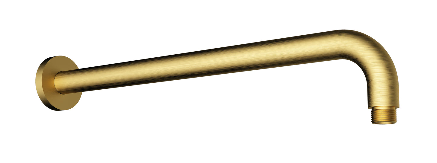 Round Horizontal Shower Arm - Brushed Gold