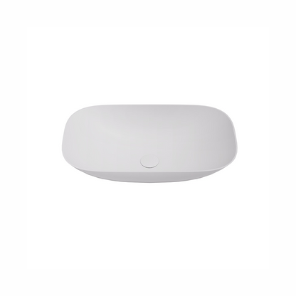 Percy Cast Stone Solid Surface Basin 630x360mm - Matte White