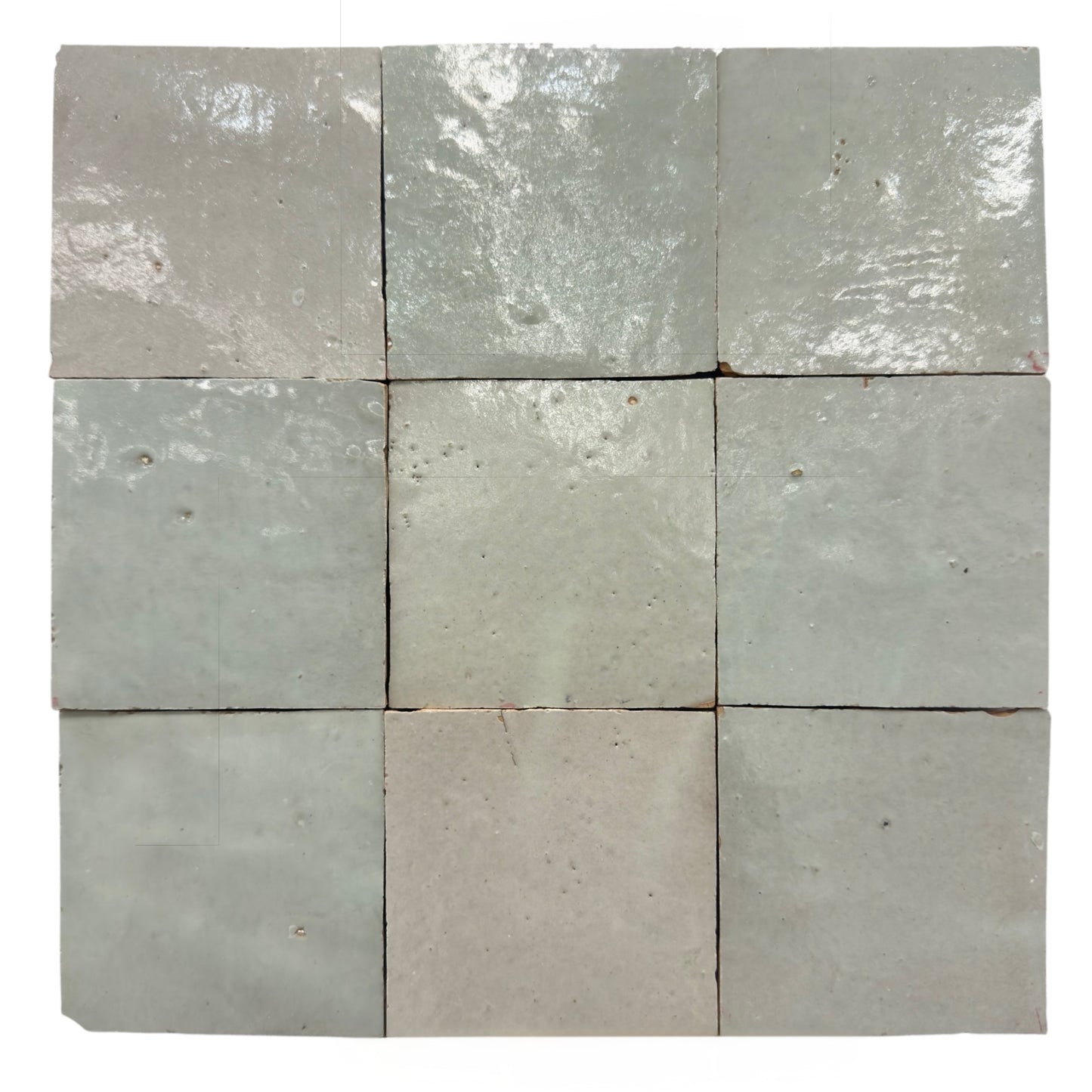 Zellige Sage Square Tile 100x100