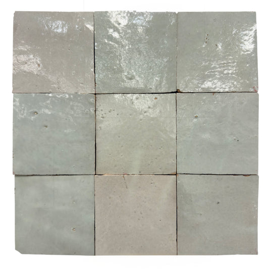 Zellige Sage Square Tile 100x100