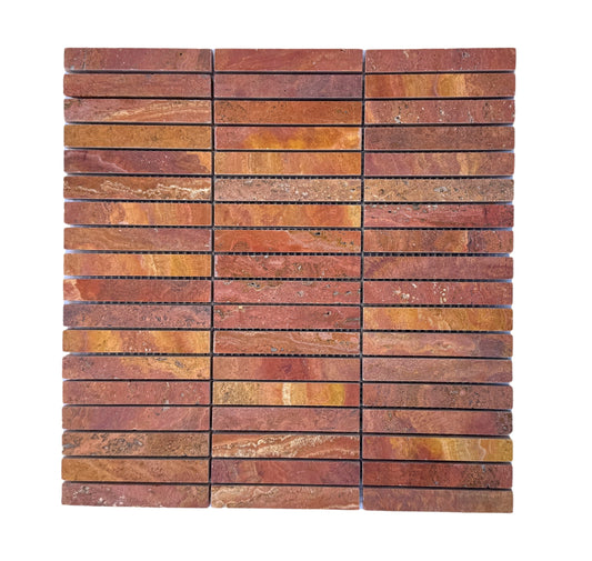 Stack Honed - Red Travertine