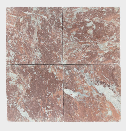 Square Tumbled 150mm - Red Rose