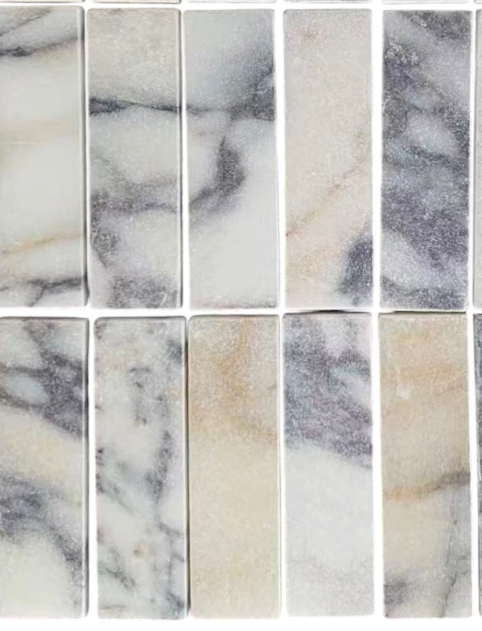Subway Tumbled 200X65mm - Calacatta Viola
