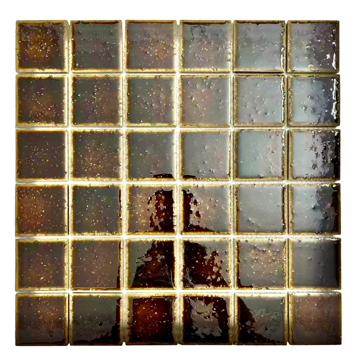 Square Mosaic Tiles - Tokyo Espresso