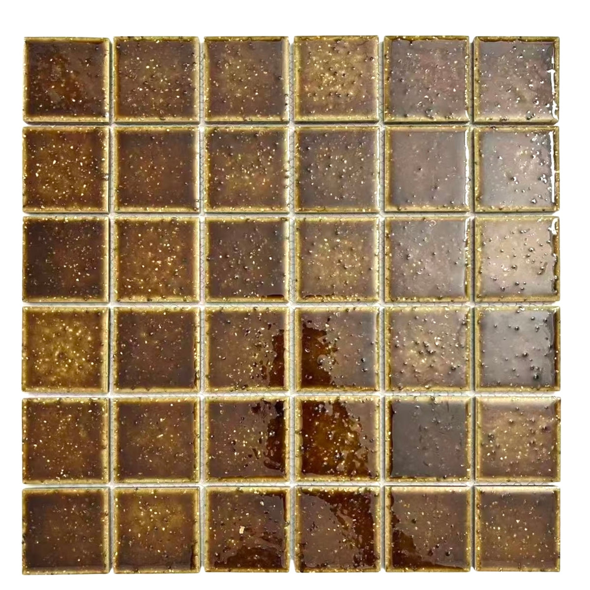 Square Mosaic Tiles - Tokyo Amber