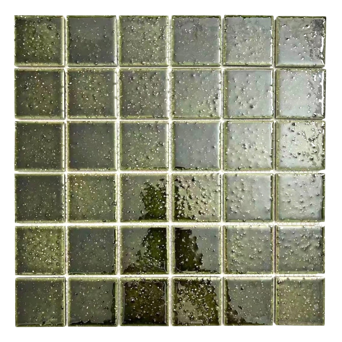 Square Mosaic Tiles - Tokyo Dark Green