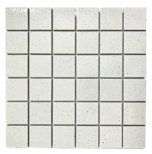 Square Mosaic Tiles - Tokyo White