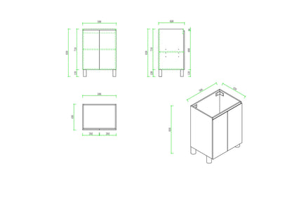 Rita Freestanding Cabinet - Elegant Oak