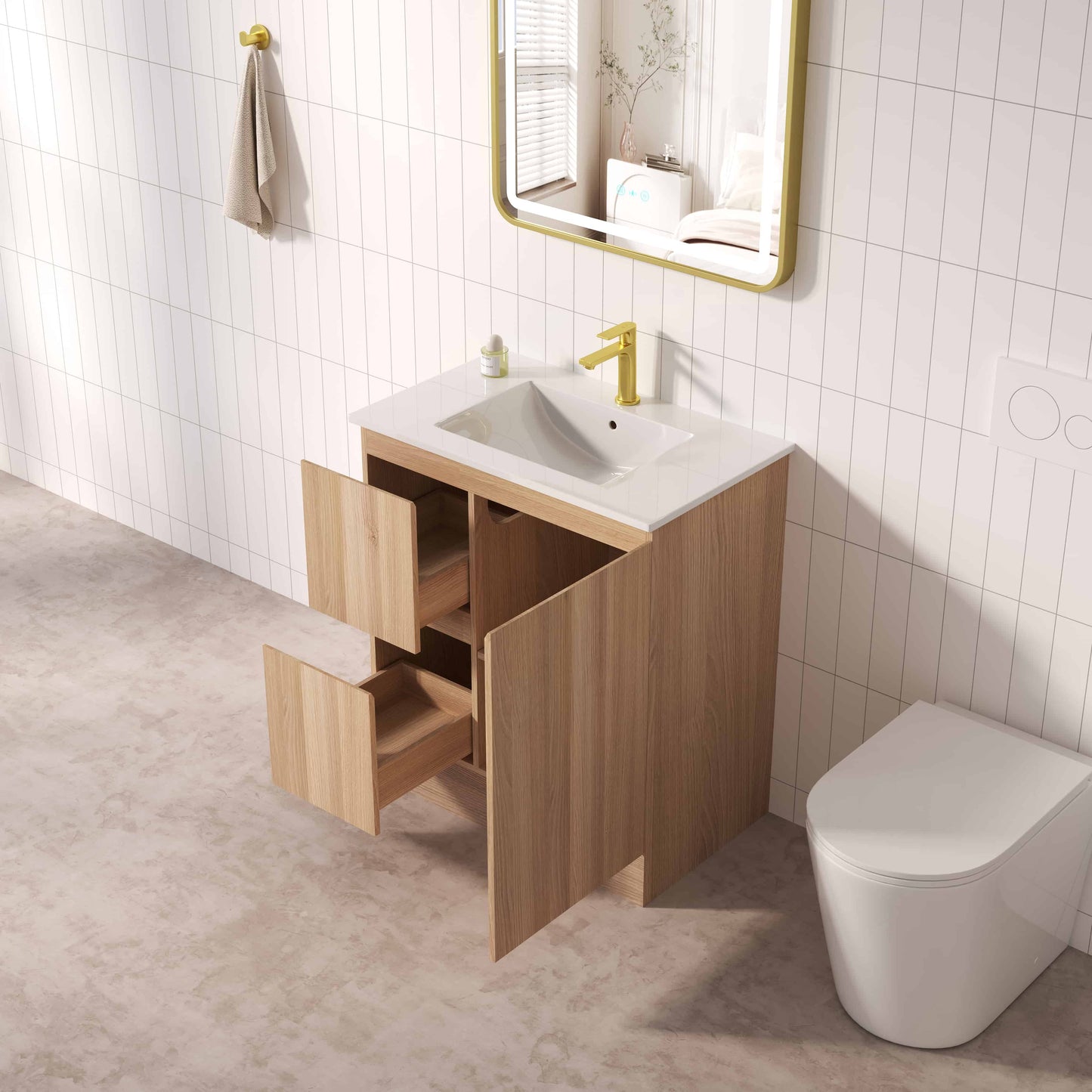 Rita Freestanding Cabinet - Elegant Oak