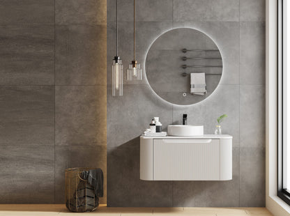 Rome Wall-Hung 900mm Vanity - Matte White