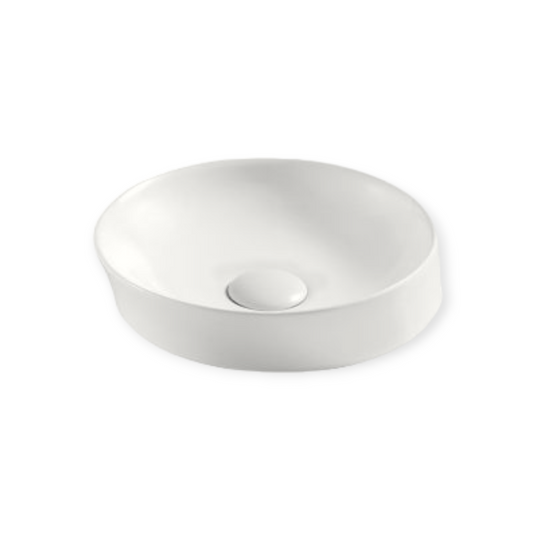 Spin Tilt Above Counter Round Basin - Gloss White