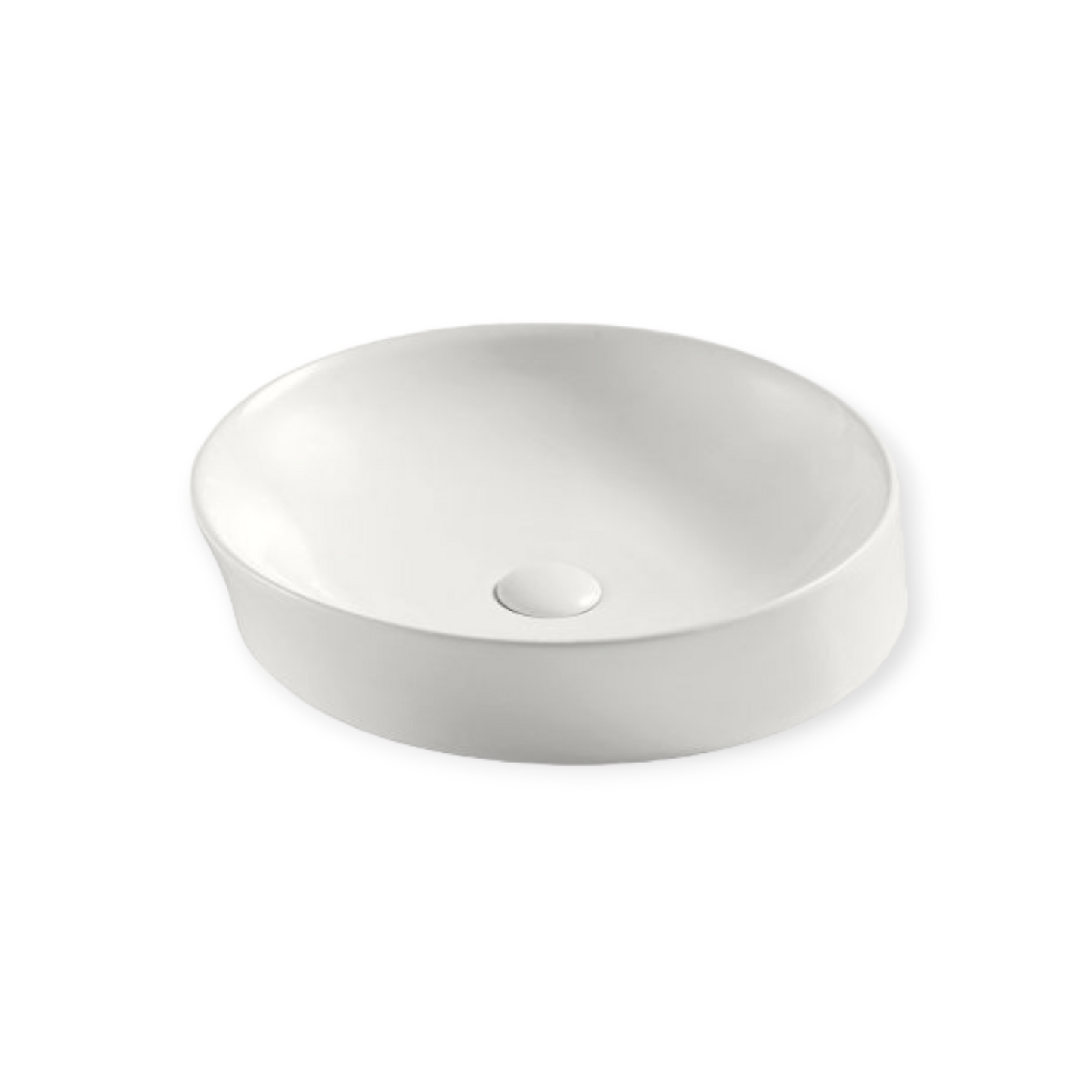 Spin Tilt Above Counter Round Basin - Gloss White
