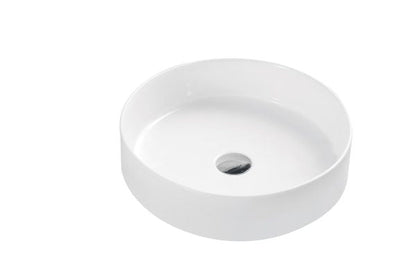 Spin Cylinder Above Counter Round Basin ⌀400mm - Gloss White