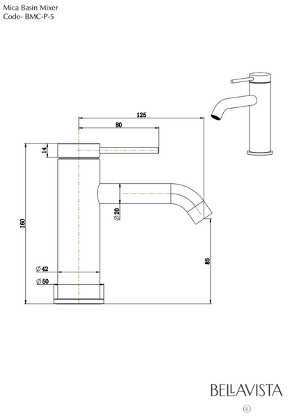 Mica Basin Mixer - French Gold