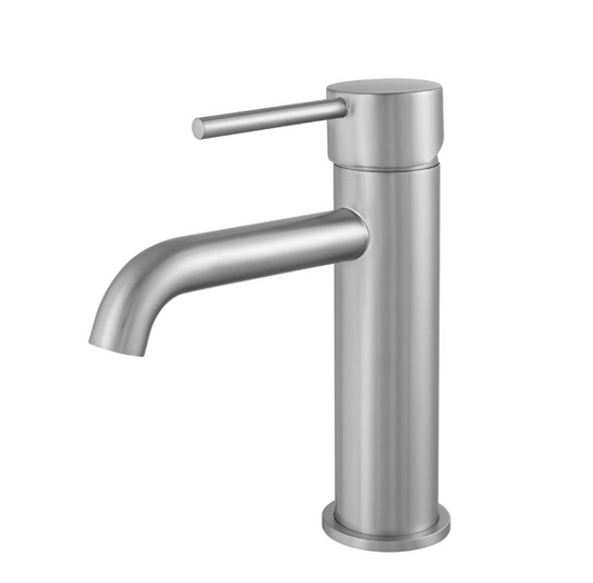 Lucid Pin Round Basin Mixer - Brushed Nickel