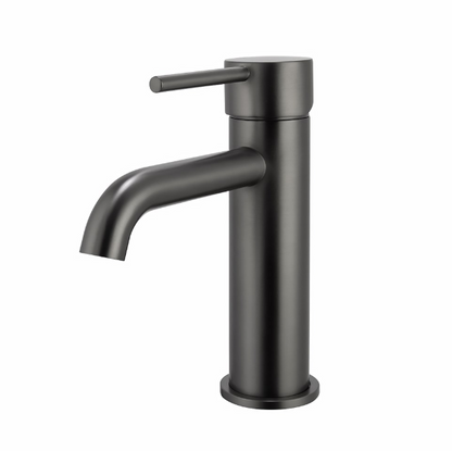 Lucid Pin Round Basin Mixer - Gunmental