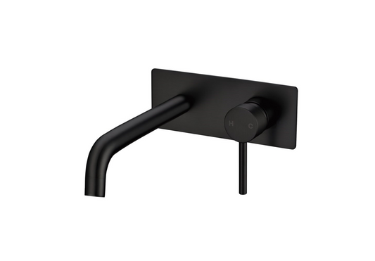 Lucid Pin Lever Spout Mixer - Matte Black