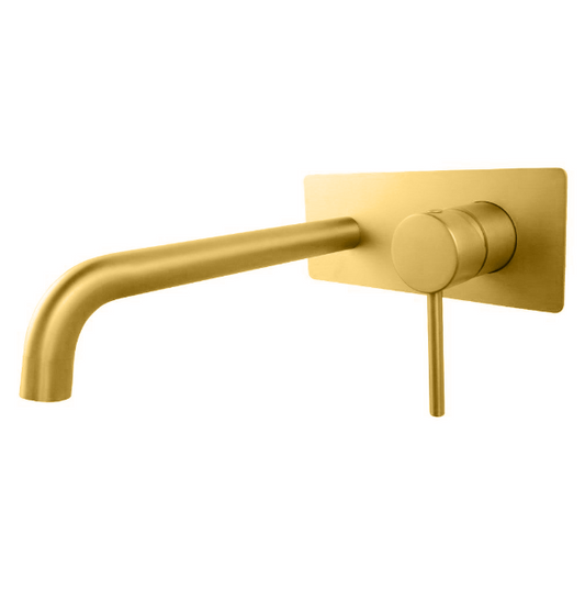 Lucid Pin Lever Spout Mixer - Brushed Gold