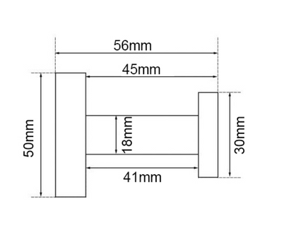 Lucid Pin Robe Hook - Brushed Gold