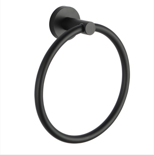 Lucid Pin Towel Ring - Matte Black