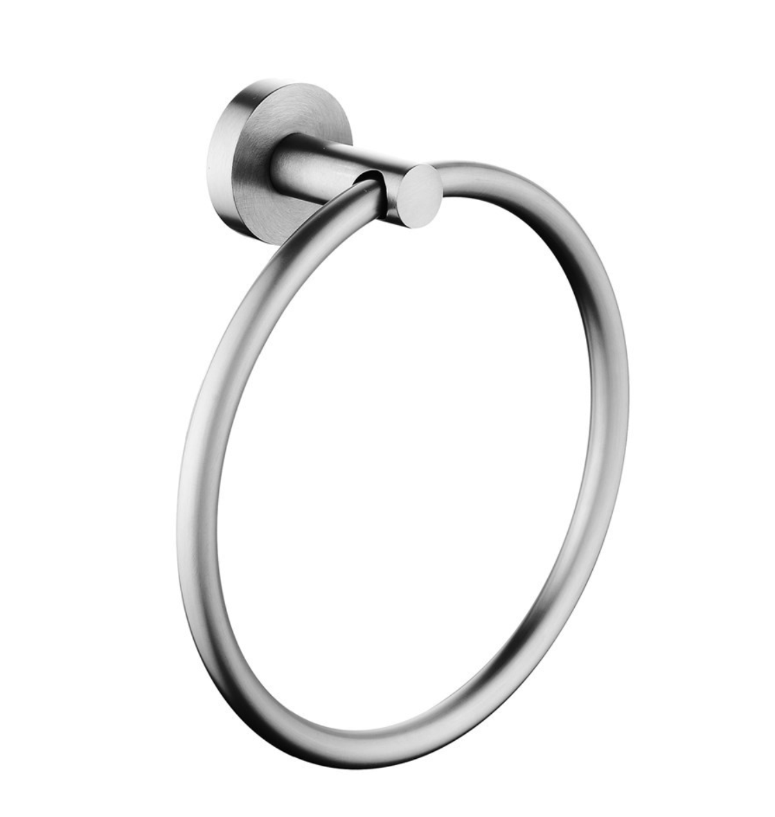 Lucid Pin Towel Ring - Brushed Nickel