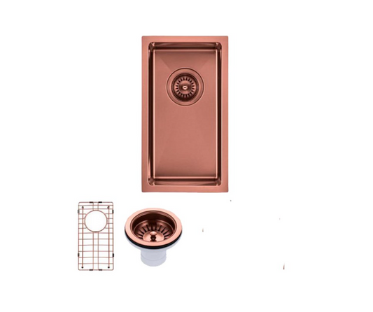 Stainless Steel Rose Gold Sink with Single Bowl 250x450