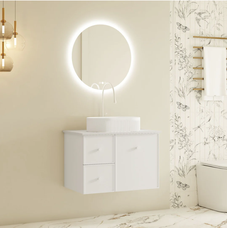 Seattle 750mm Wall-Hung Vanity - Matte White