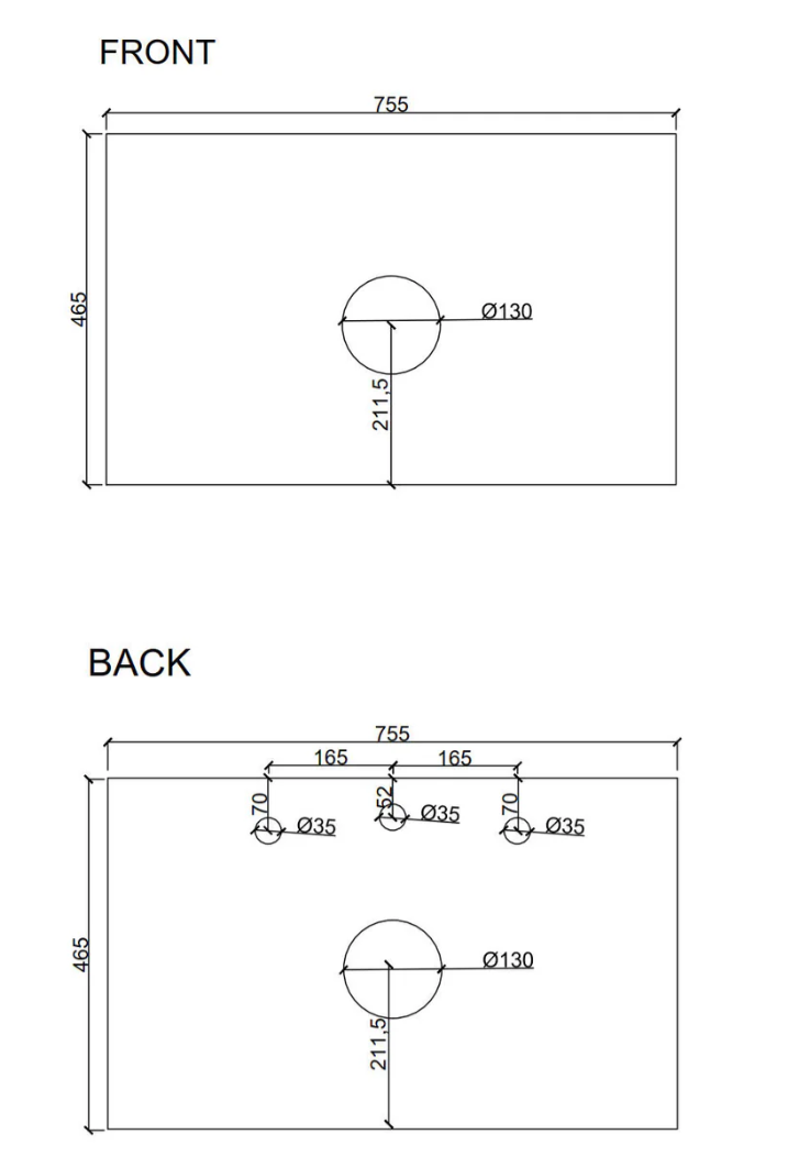 Seattle 750mm Wall-Hung Vanity - Matte White