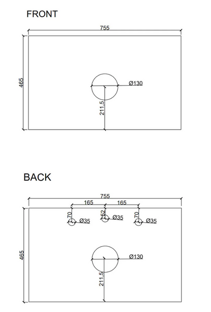 Seattle 750mm Wall-Hung Vanity - Matte White
