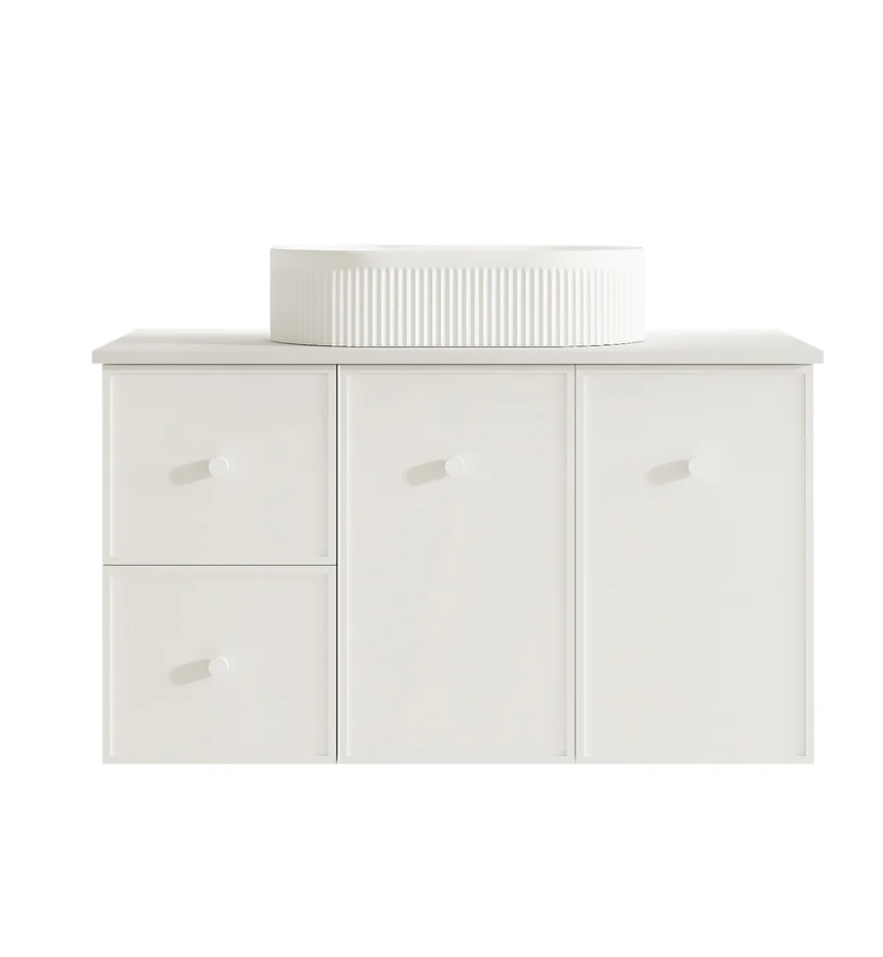 Seattle 900mm Wall-Hung Vanity - Matte White