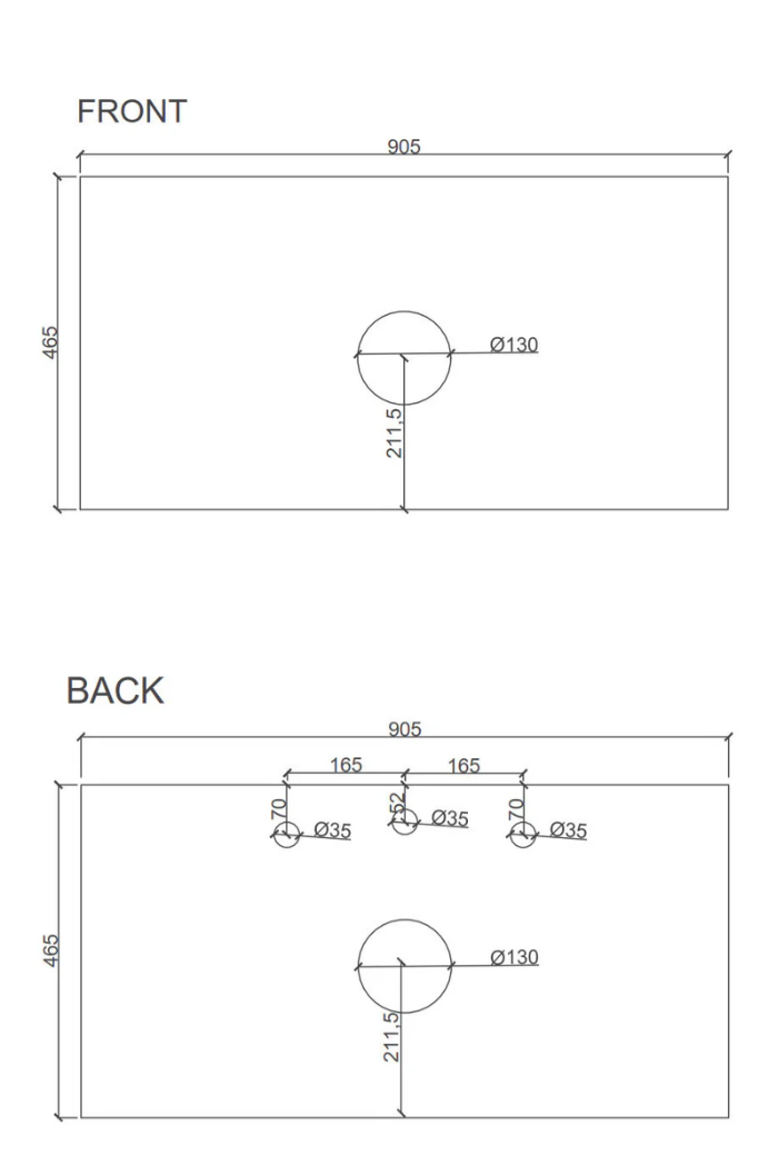 Seattle 900mm Wall-Hung Vanity - Matte White