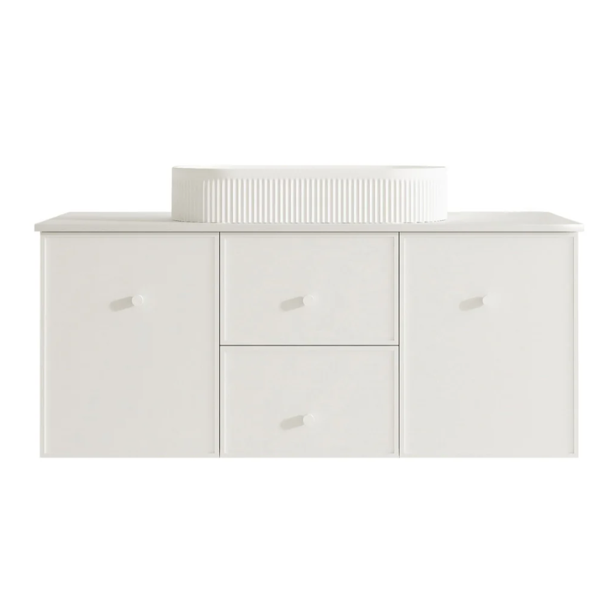 Seattle 1200mm Wall-Hung Vanity - Matte White