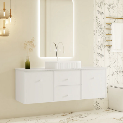Seattle 1500mm Wall-Hung Vanity - Matte White