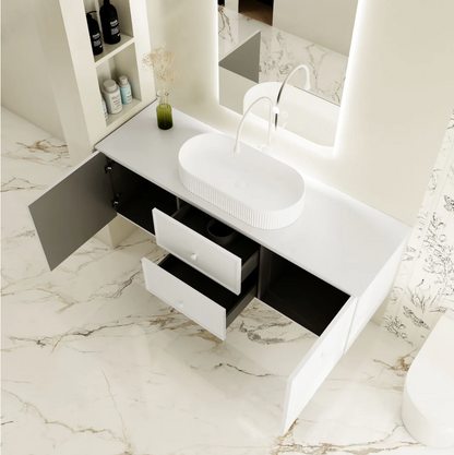 Seattle 1500mm Wall-Hung Vanity - Matte White