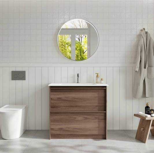 Bella 900mm Freestanding Cabinet - Notaio Walnut