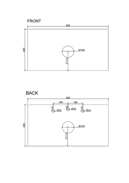 Bella 900mm Freestanding Cabinet - Notaio Walnut