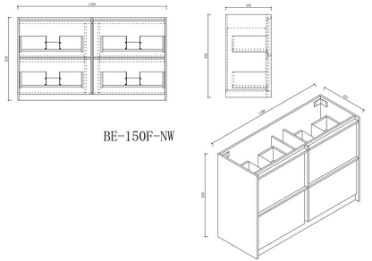 Bella 1500mm Freestanding Cabinet - Notaio Walnut